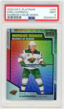 KIRILL KAPRIZOV 2020-21 O-Pee-Chee Platinum Rainbow Color Wheel Rc #200 PSA 9