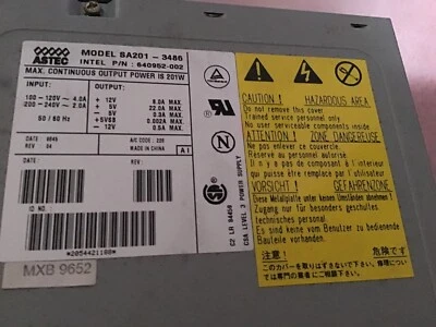Astec SA201-3486 201 Watt AT Power Supply VINTAGE - Image 1 of 2