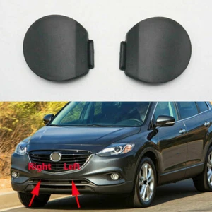 Par de cubiertas de tapa de gancho de remolque de rejilla de parachoques delantero para Mazda CX-9 CX9 2013-2015 - Imagen 1 de 3