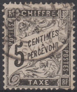 FRANCE - Postage Due - 1881-1892 - 5 centimes - perforated - used - SGD283 - Picture 1 of 2
