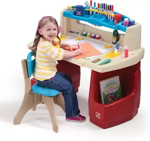 Deluxe Art Master Desk, Kids Activity Table & Chair, Arts & Crafts Desk, Made of - Picture 1 of 7