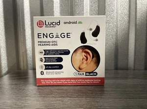 Lucid Engage Premium OTC Hearing Aids W/ Bluetooth For Android - Black - Picture 1 of 9