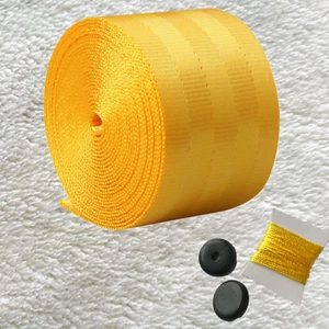 Car142"/3.6M Seat Belt Webbing Polyester Safety Retractable Truck Yellow Durable - Bild 1 von 3