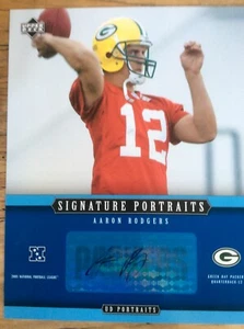 Tarjeta de novato Upper Deck Portraits 2005 - Aaron Rodgers - autógrafo 8x10 - Packers - Imagen 1 de 3