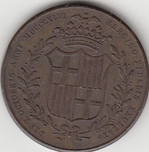 MEDALLA : 1846 BARCELONA. BODA DE ISABEL II Y SU HERMANA - Imagen 1 de 2