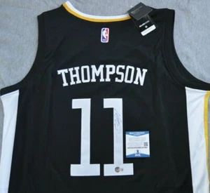 Klay Thompson Autographed Signed Jersey Beckett COA Golden State Warriors - Picture 1 of 6