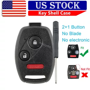 For 2009 2010 2011 2012 2013 2014 Honda Fit CR-V Remote Key Shell + Screwdriver - Picture 1 of 9