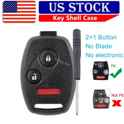 For 2009 2010 2011 2012 2013 2014 Honda Fit CR-V Remote Key Shell + Screwdriver - Image 1 of 4