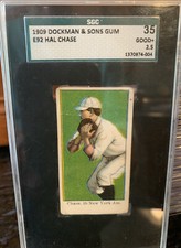 1909 E92 Dockman & Sons Hal Chase SGC 2.5 New York Highlanders