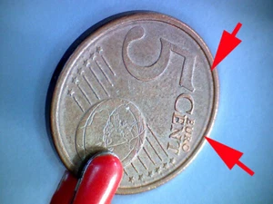 5 Cent BRD 2002 F Fehlprägung / Variante Doppelrand - Bild 1 von 5