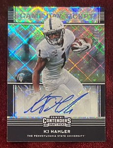 KJ Hamler 2020 Contenders Draft Picks Playoff Diamond Ticket  SSP #12/15 Auto RC