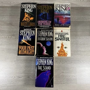 Lot of 7 Stephen King Signet - Fire Starter, The Stand, Waste Lands - Paperbacks - Bild 1 von 24