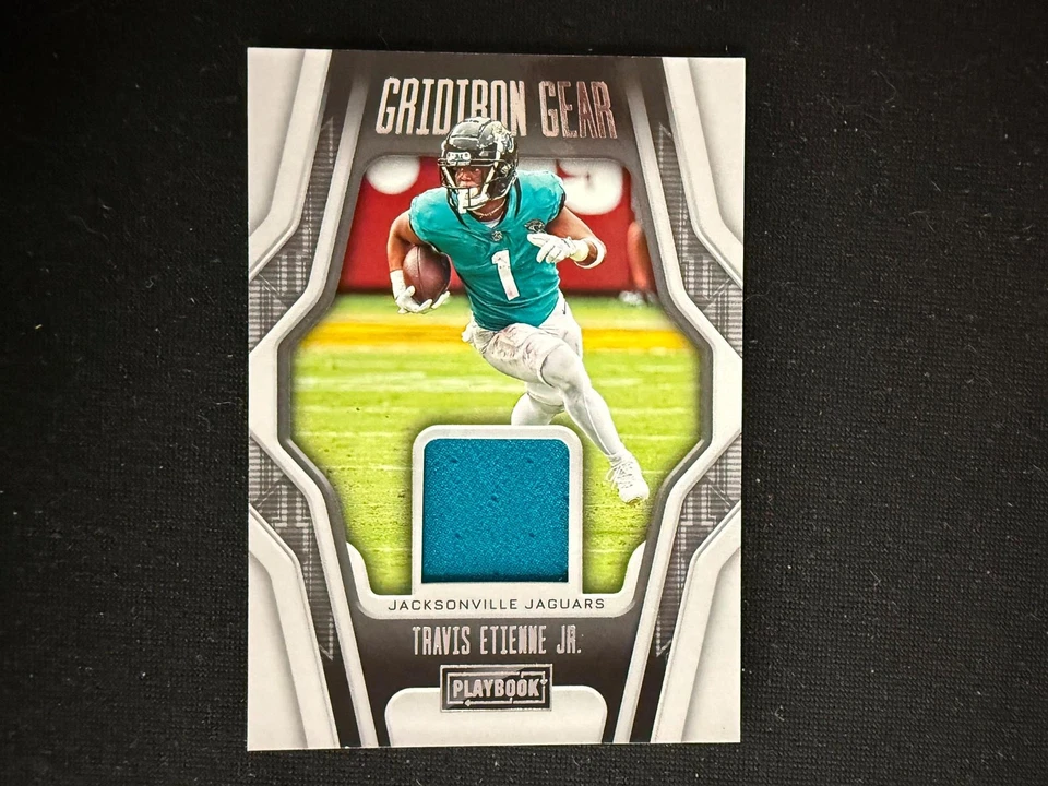 Travis Etienne Jr 2022 Panini Playbook Jersey Patch Jacksonville Jaguar D47 - Image 1 of 1