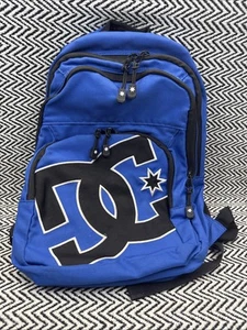 DC Shoes Co Small/ Youth Backpack Blue Black Big Logo 3 Pocket - Picture 1 of 6