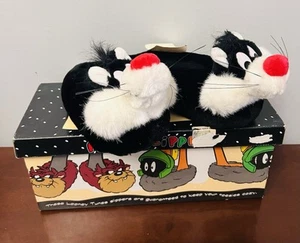 Vintage Sylvester die Katze Looney Tunes Warner Bros Plüsch Hausschuhe Kinder Größe M - Bild 1 von 11