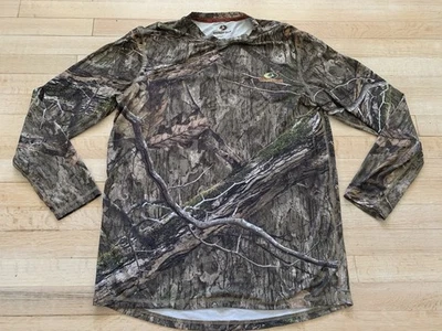 Mossy Oak Men’s Large Scent Control Camo Long Sleeve Shirt Hunting Casual - Image 1 of 4