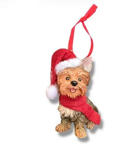 Yorkshire Terrier Hund Ornament - Resin Yorky Yorkipoo Weihnachtsfigur Geschenk - Bild 1 von 7