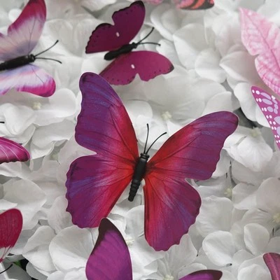 Purple 3D Butterfly Stickers 12 pcs DIY Wall Decals Crafts Party Decorations - Image 1 of 4