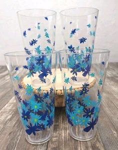 Fun Floral Plastic Cups Perfect For Spring & Summer Parties New Cheer Set Of 4! - Picture 1 of 10