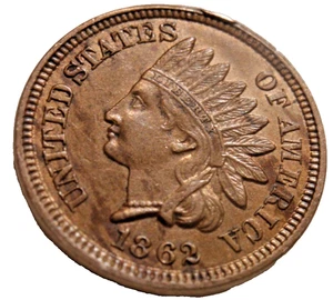 1862 Indian Head Cent BU 4 DIAMONDS Uncirculated Unc - Picture 1 of 9