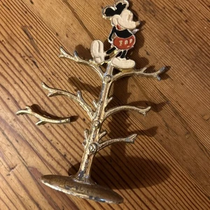 Vintage Mickey Mouse Ohrringe Ring Halter Metall Walt Disney Productions Schmuck - Bild 1 von 7