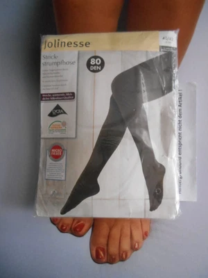 Jolinesse Strick -Strumpfhose 80 DEN Gr. 40 - 42 Dunkelbraun # 3031 - Bild 1 von 2