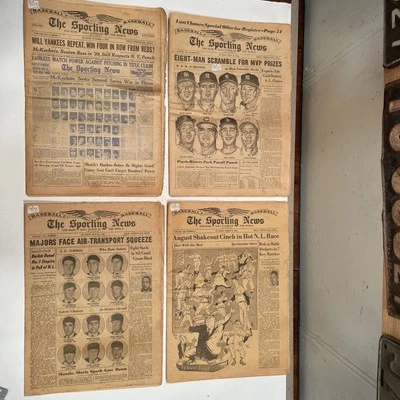 Lote De 4 Periódicos Vintage 1961 THE SPORTING NEWS Foto 1 de 4