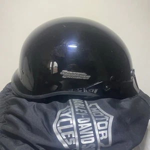GENUINE HARLEY DAVIDSON MOTORCYCLE HALF HELMET SIZE Large DOT - Picture 1 of 6