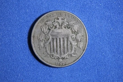 Estate Find 1867 - Shield Nickel!!  #K54472 - Image 1 of 2
