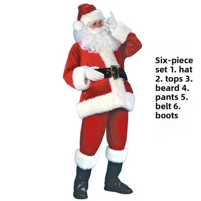 Disfraz de Papá Noel Cosplay Talla Grande Para Hombre Adulto S-6XL Escenario Performance Clothi Foto 1 de 4