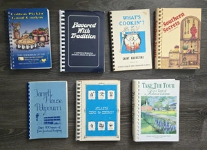 Lot of 7 Local Cookbooks From the Southern United States - Foto 1 di 20