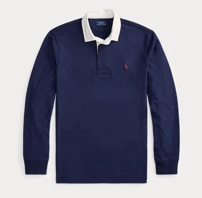 NWT,Polo Ralph Lauren Iconic Rugby Shirt, Navy Blue, Size-Large, $125 - image 1 of 4