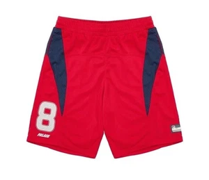 PALACE SKATEBOARDS MESH TEAM SHORT RED POLY SHORTS MEN’S SIZE LARGE SIDE POCKETS - Picture 1 of 7