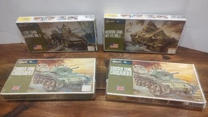 Lot of 4 Hasegawa Scale 1/72 Plastic Military WWII Tanks - Picture 1 of 8