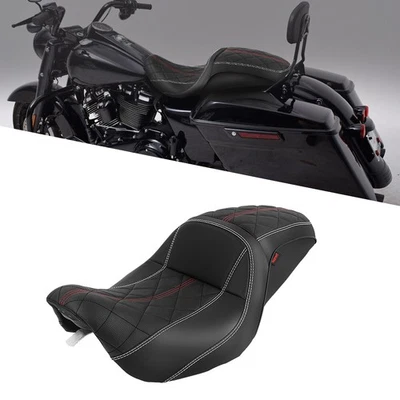 Gel Driver Passenger 2-Up Seat Cushion For Harley Road King 1997-2007 Foto 1 de 4