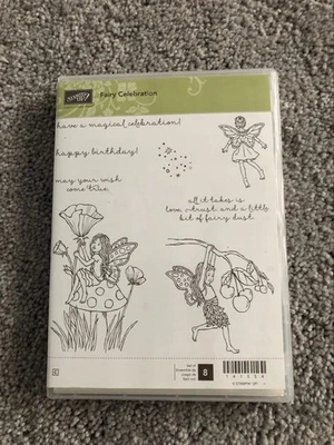 STAMPIN' UP!  JUEGO DE SELLOS DE CELEBRACIÓN DE HADAS - NUEVO - RETIRADO Foto 1 de 2