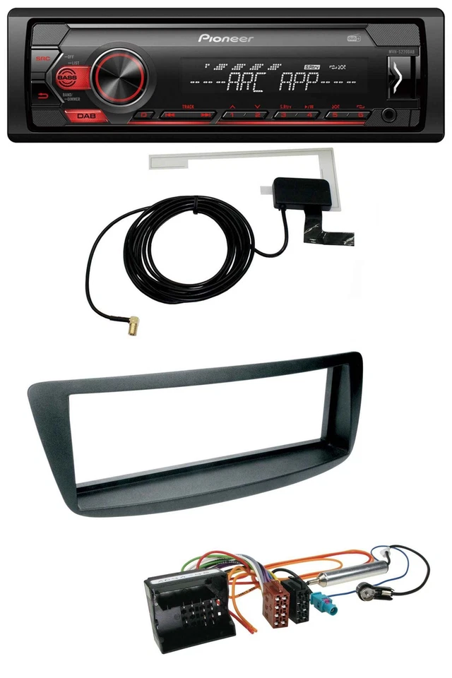 Pioneer 1DIN USB DAB MP3 AUX Autoradio für Citroen C1 Peugeot 107 Toyota Aygo 05 - Bild 1 von 4
