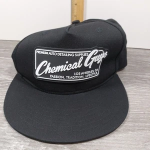 Cappello Berretto Chemical Guys Uomo Nero Dettagli Auto Snapback Logo Gomma Retrò - Foto 1 di 7