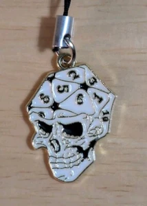 D20 Dice Skull Cell Phone Charm Bag Pendant - Photo 1 sur 3