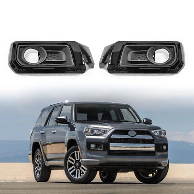 Juego de par de bisel de cubierta de luz antiniebla negro para Toyota 4Runner Limited 2014-2024 Foto 1 de 4