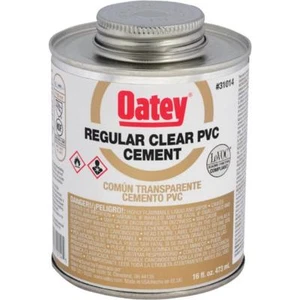 (24)- Oatey 16 Oz Clear Regular Bodied PVC Pipe Joint Fitting Cement 31014 - Picture 1 of 1