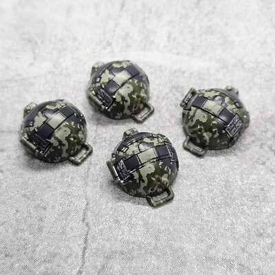 4pack Spec Ops Helmet Camo  Blocks  Accessories for Minifigures gA51005 SAS - Image 1 of 2