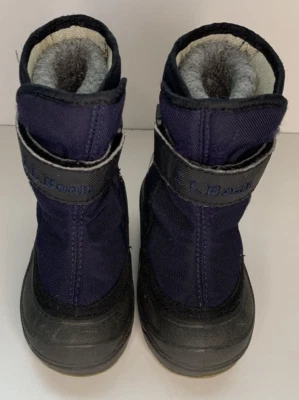Botas de nieve Northwoods para niños pequeños LL Bean talla 6 forro extraíble azul marino negro Foto 1 de 4