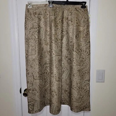 Falda Charter Club Mujer Talla 18W Línea A Tostado Cachemira Aberturas Laterales Cremallera Lateral  Foto 1 de 4