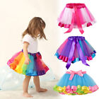 Kids Girl Colorful Mesh Tutu Skirt Child Multilayer Pettiskirt Fluffy Dance Wear