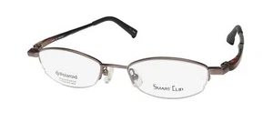 NEW SMARTCLIP 413 EYEGLASS FRAME UNISEX BROWN HALF-RIM MDUSK METAL & PLASTIC - Picture 1 of 9