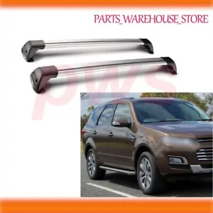 2x New Aerodynamic Cross bar / Roof rack for Ford Territory 2004 - 2016 lockable - Picture 1 of 9