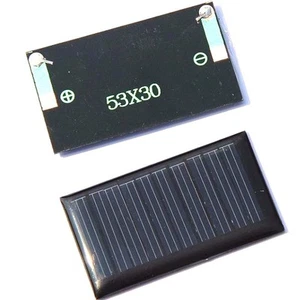 Targa Solare 0,15 W 5 V 30 Ma 53x30mm Gruppo Arduino DIY Cell Fotovoltaico - Picture 1 of 1