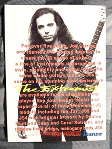 JOE SATRIANI / 1992 THE EXTREMIST LP / ALBUM & IBANEZ GUITARS MAGAZINE PRINT AD - Picture 1 of 2