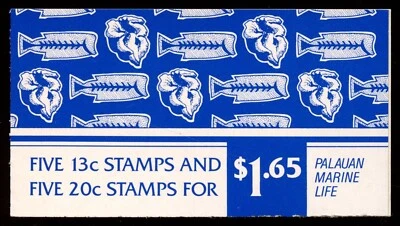 Palau, SC # 13b Marine Life - Giant Clam, Parrot Fish. Complete Booklet . MNH - Image 1 of 2